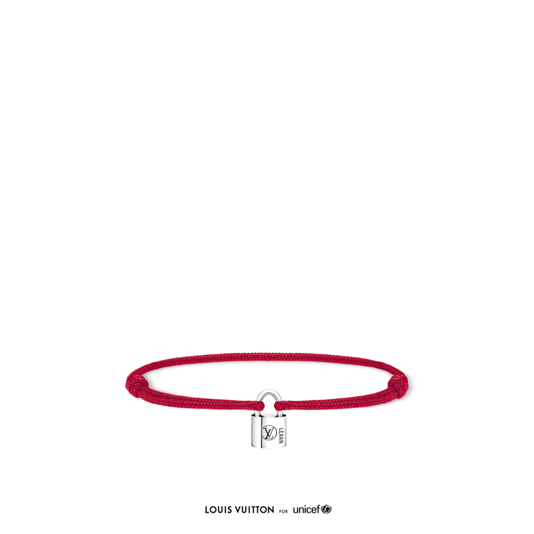 Silver Lockit Bracelet, Sterling Silver Black Laquered and Red Polyester  Cord - Jewelry - Categories | LOUIS VUITTON ®